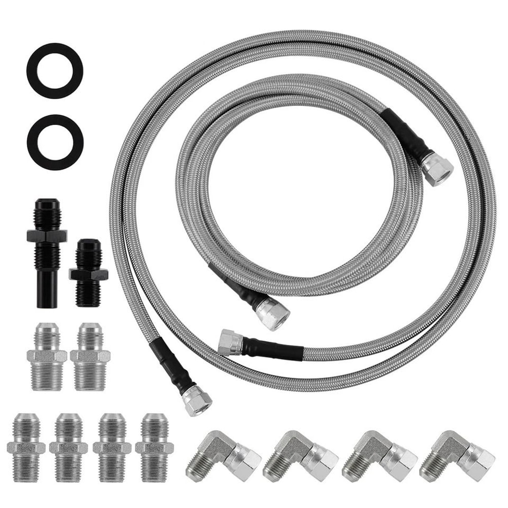 Stainless Braided Transmission Cooler Line Kit For GM 2