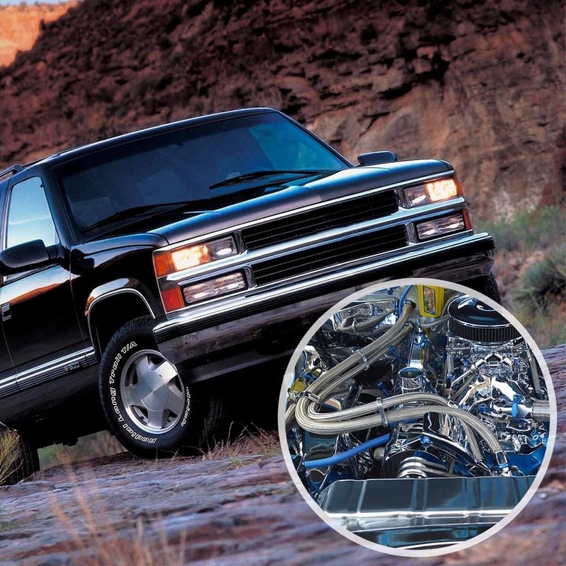 Stainless Braided Transmission Cooler Line Kit For GM 3