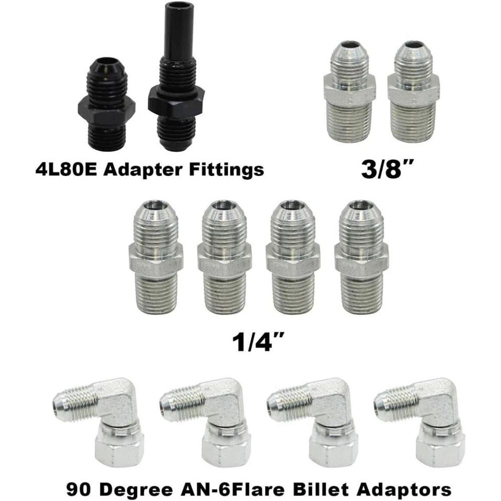 Stainless Braided Transmission Cooler Line Kit For GM 8