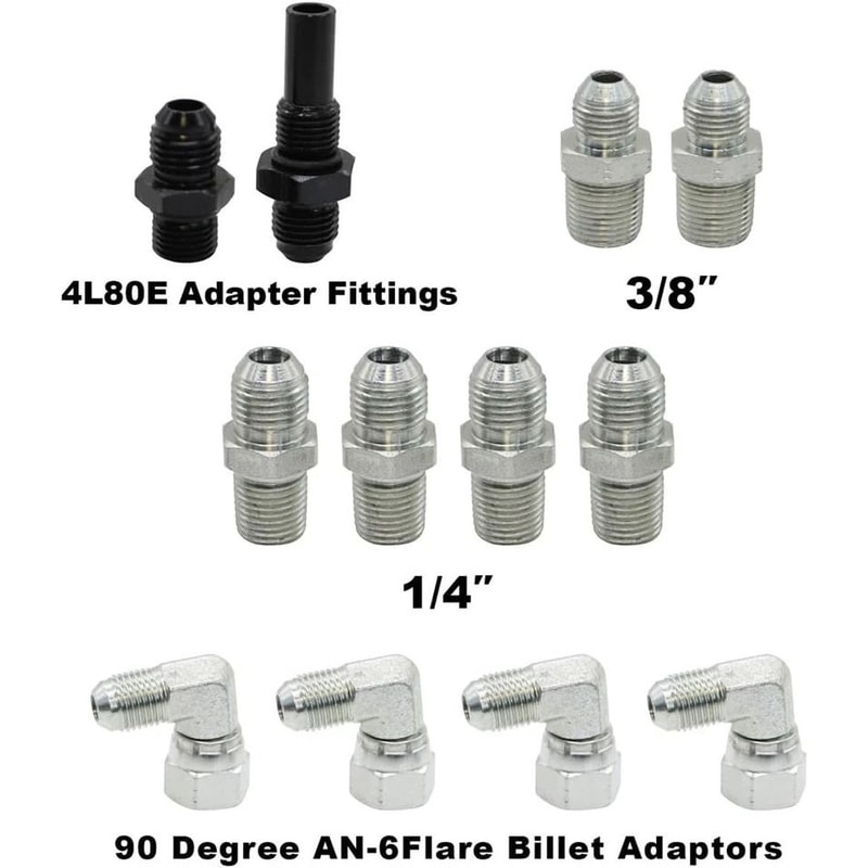 Stainless Braided Transmission Cooler Line Kit For GM 8