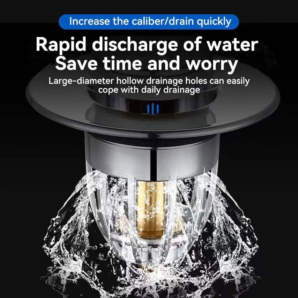 Universal Bathroom Sink Plug Stopper With Pop Up Drain Filter 3