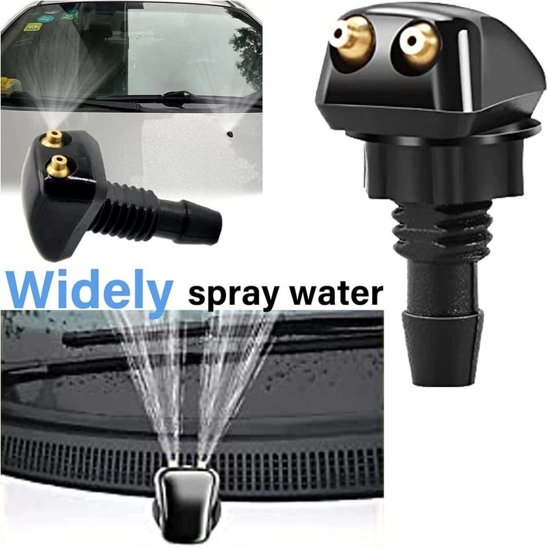 Adjustable Dual Hole Windshield Washer Nozzle Universal Wiper Spray Jet 2
