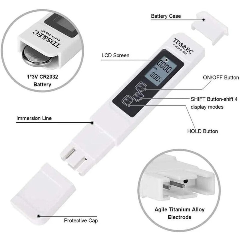 TDS Meter Digital Water Tester For Drinking Water Aquariums Hydroponics 2