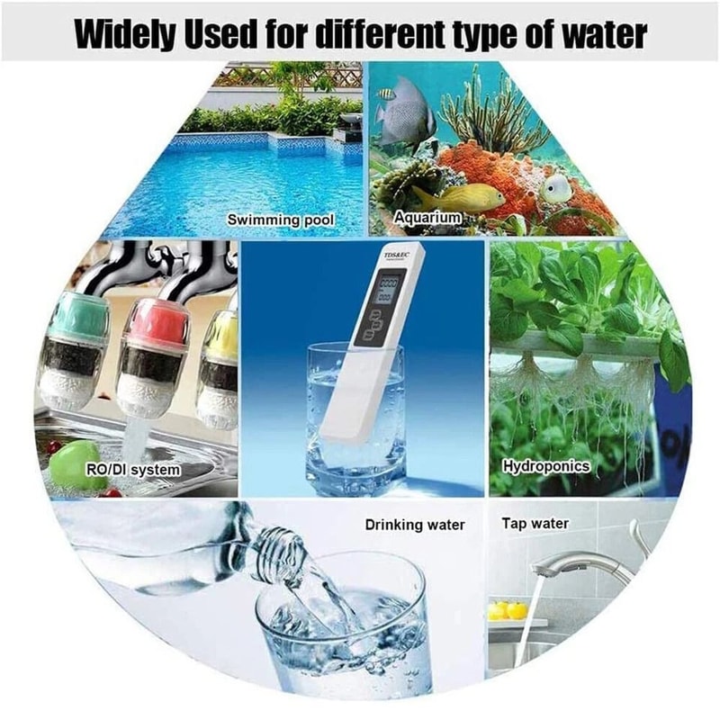 TDS Meter Digital Water Tester For Drinking Water Aquariums Hydroponics 3