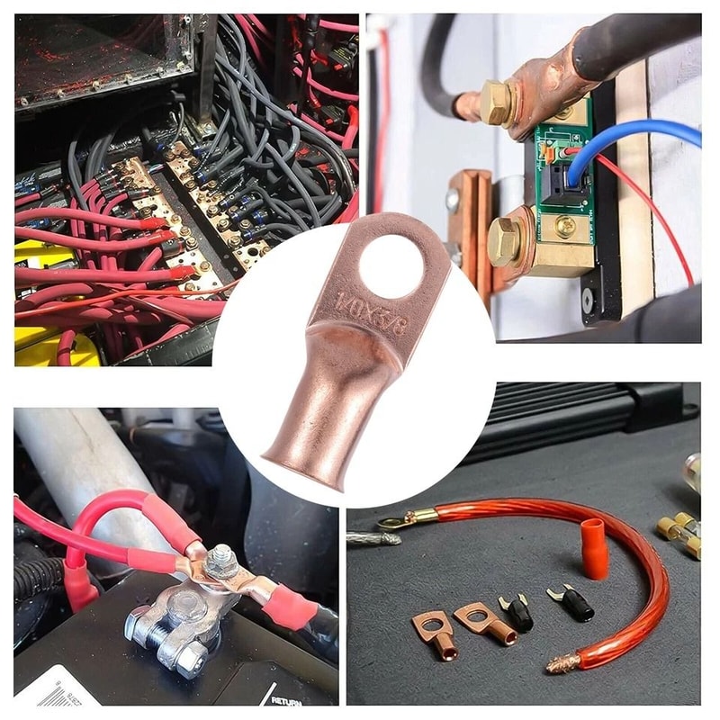 AWG Pure Copper Battery Cable Lugs With Ring Hole 6