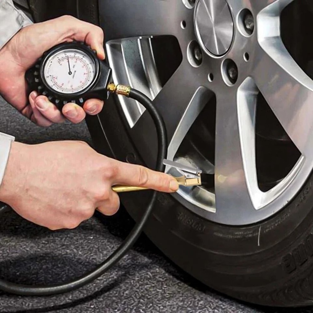 Heavy Duty Lock On Tire Chuck For Inflator Gauges 7