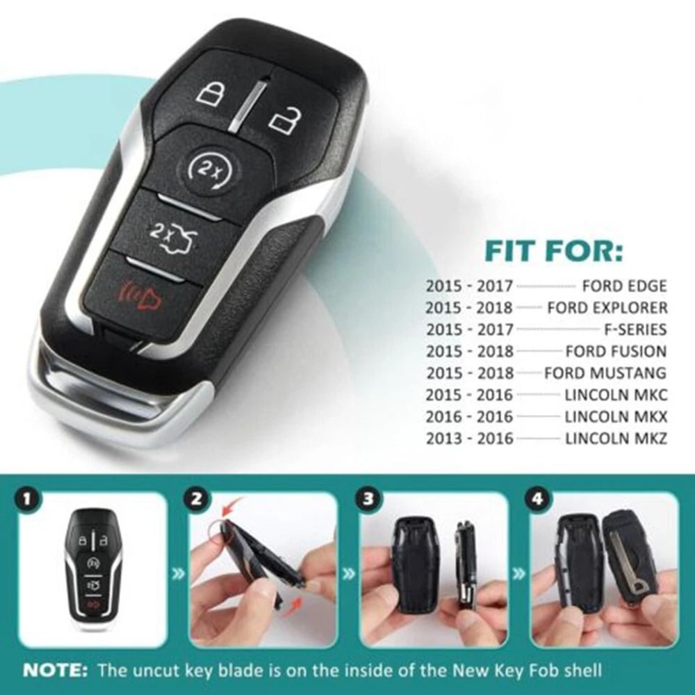 Ford Key Fob Shell Replacement Case For Explorer Edge Fusion Mustang 9