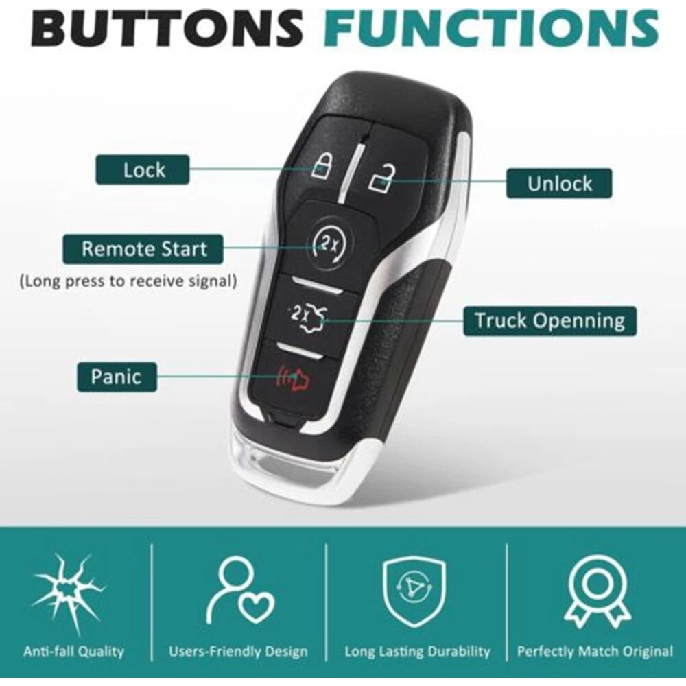 Ford Key Fob Shell Replacement Case For Explorer Edge Fusion Mustang 7