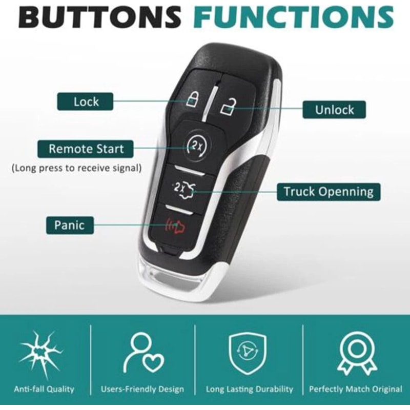 Ford Key Fob Shell Replacement Case For Explorer Edge Fusion Mustang 7