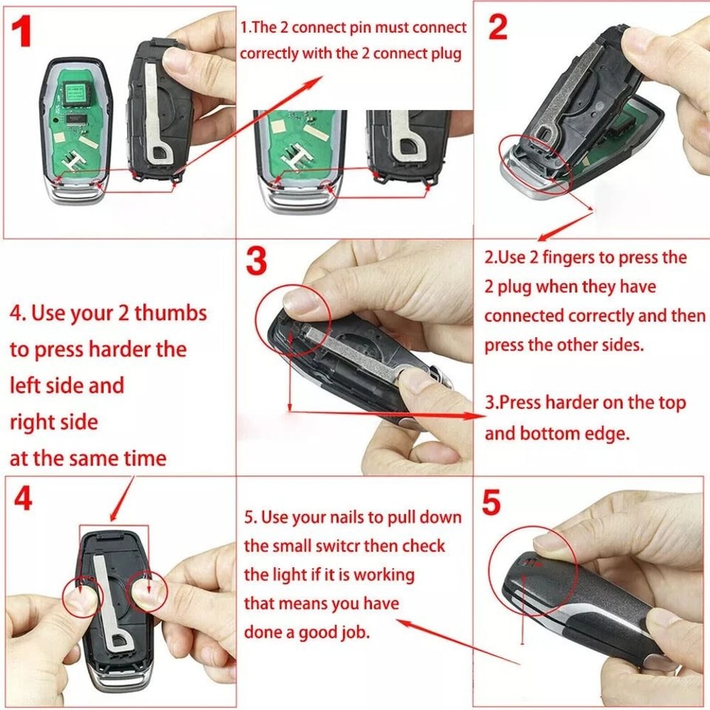 Ford Key Fob Shell Replacement Case For Explorer Edge Fusion Mustang 8