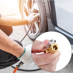 brass lock on air chuck npt open flow tire inflator clip