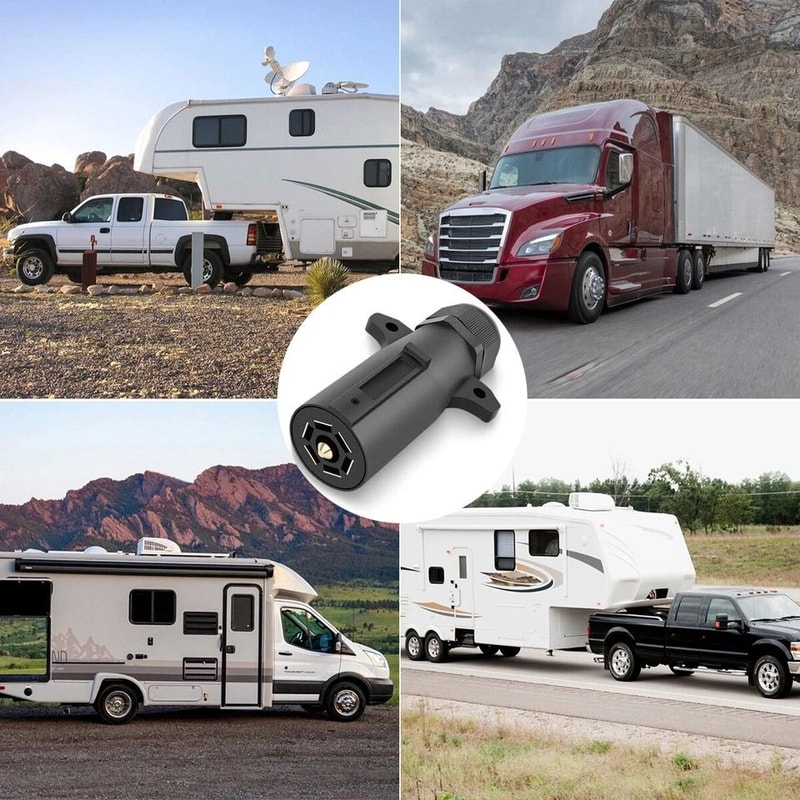 Way Trailer Connector Pin RV Blade Wiring Adapter Plug 5