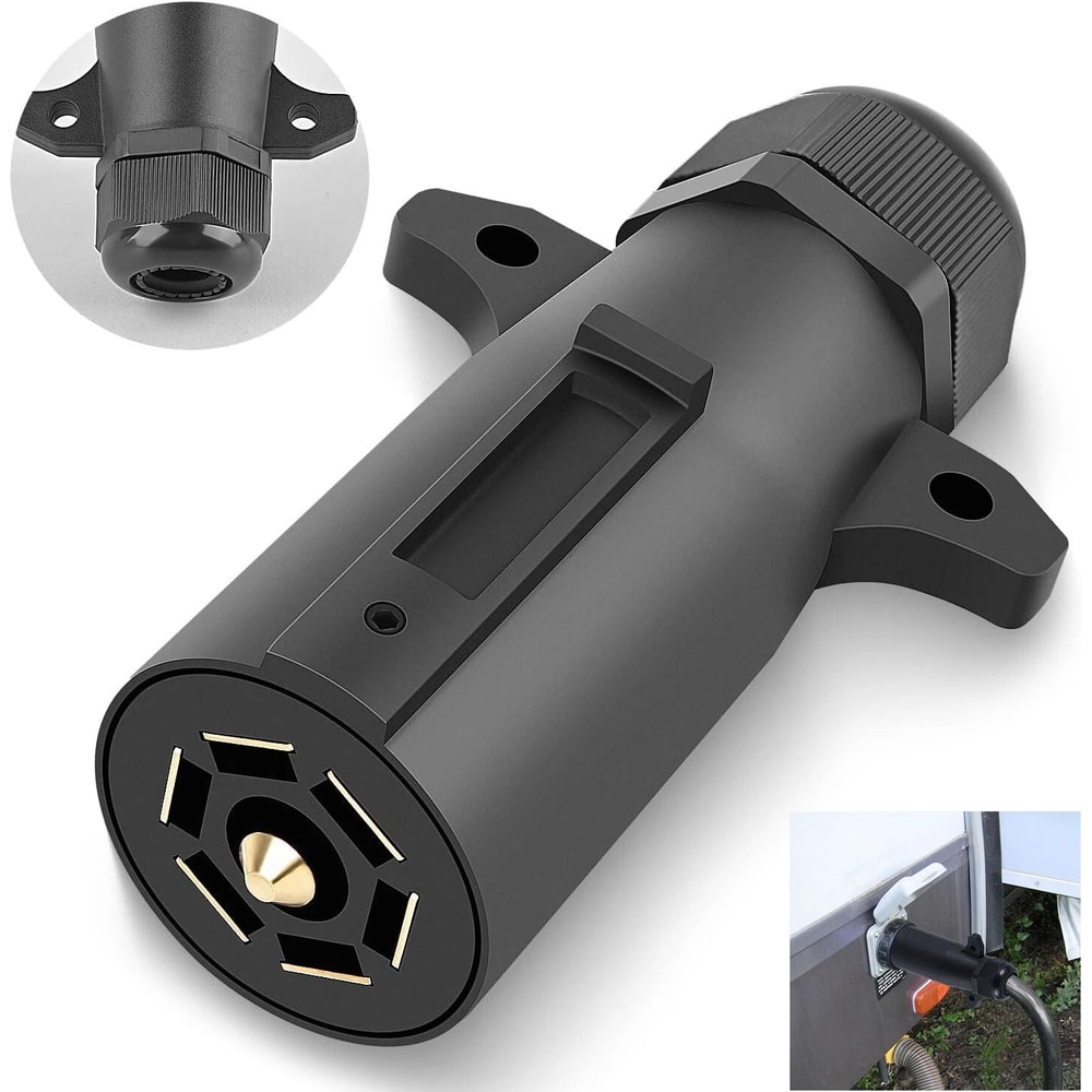 Way Trailer Connector Pin RV Blade Wiring Adapter Plug 0
