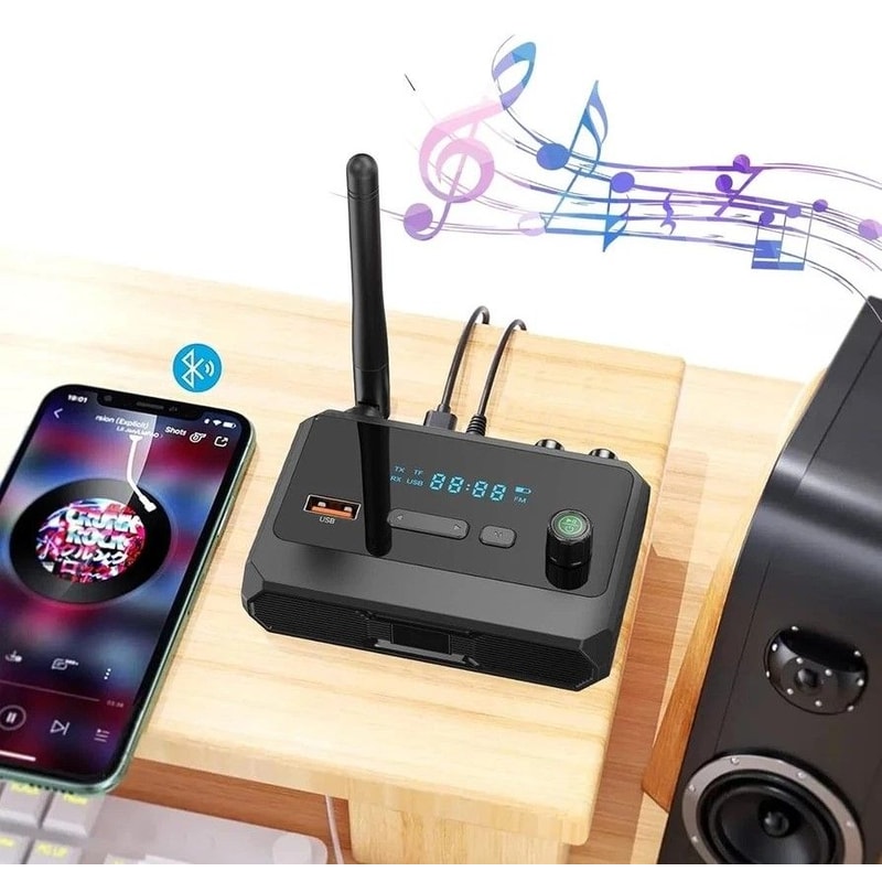Bluetooth Audio Receiver With RCA AUX USB Optical Adapter 0