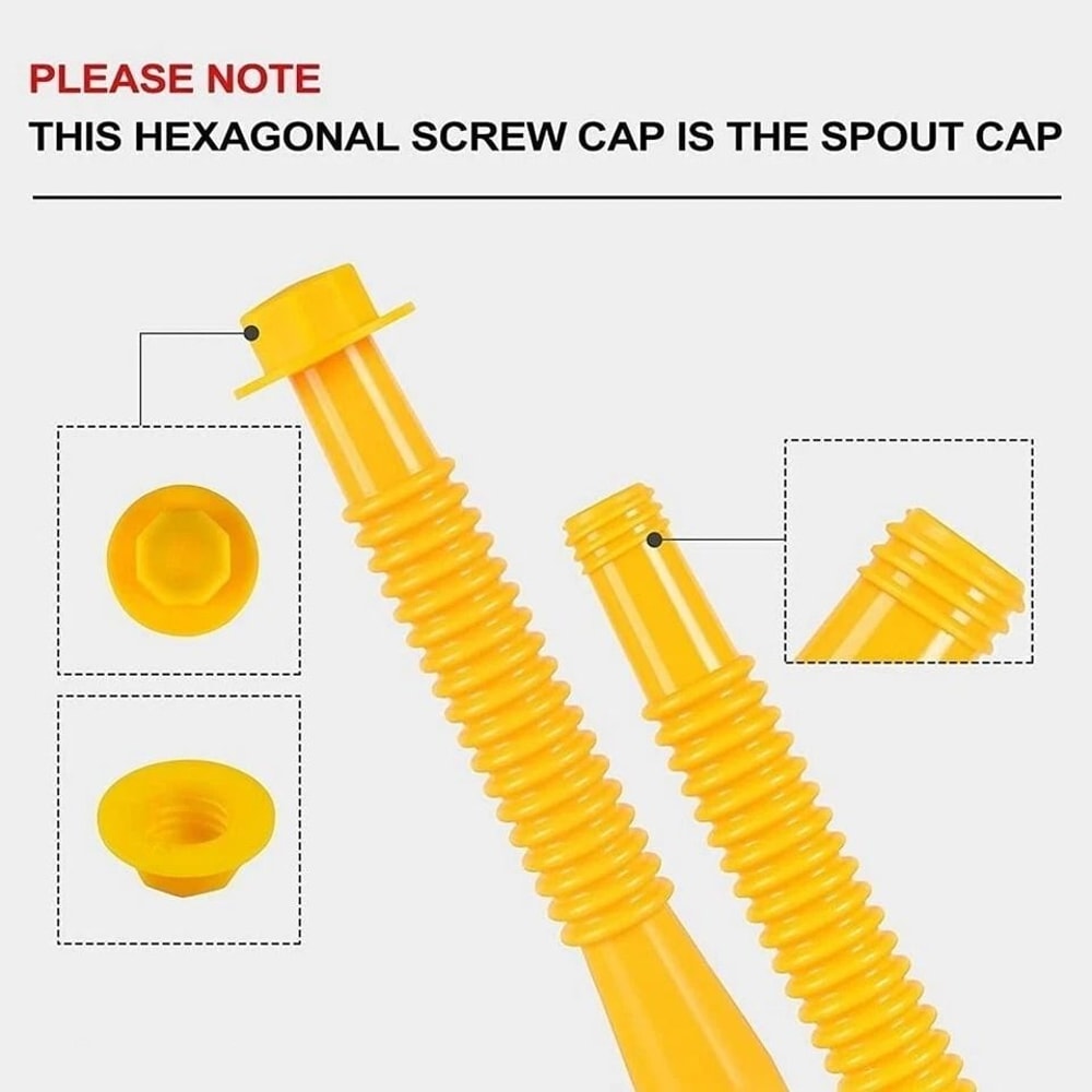 Universal Gas Can Spout Nozzle Vent Kit For Plastic Fuel Cans 6