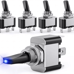 blue led rocker switch pin on off for car boat marine