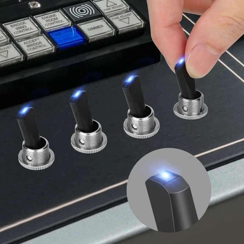 Blue LED Rocker Switch Pin ON OFF For Car Boat Marine 2