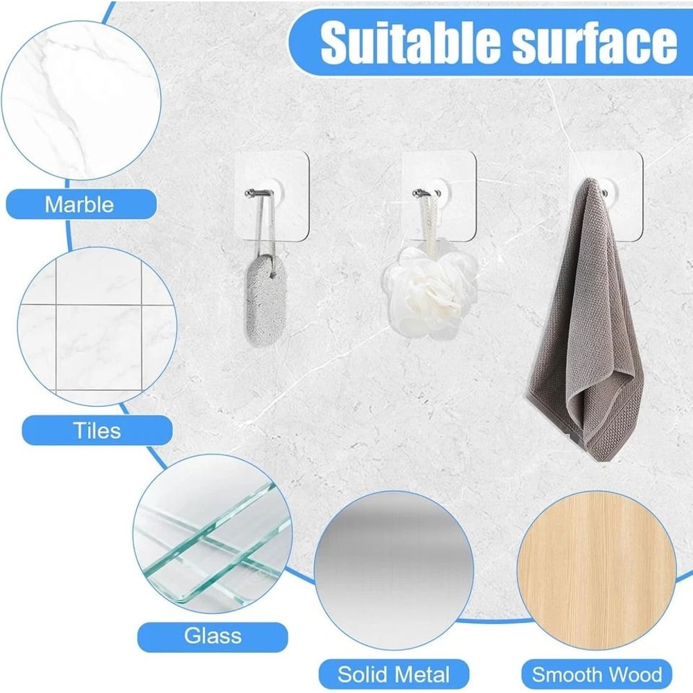 Self Adhesive Wall Hooks No Drill Adhesive Screw Hooks 3