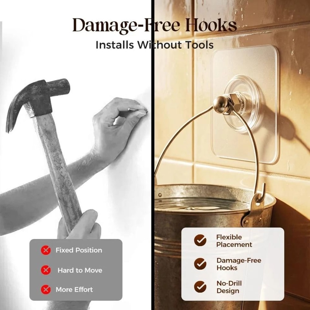 Self Adhesive Wall Hooks No Drill Adhesive Screw Hooks 8