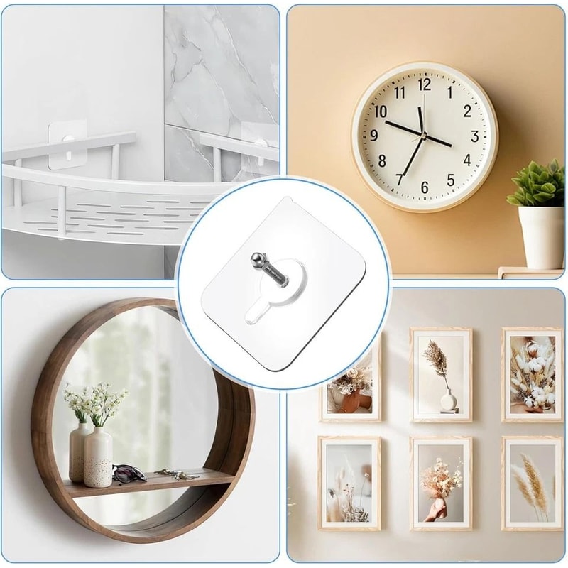 Self Adhesive Wall Hooks No Drill Adhesive Screw Hooks 9