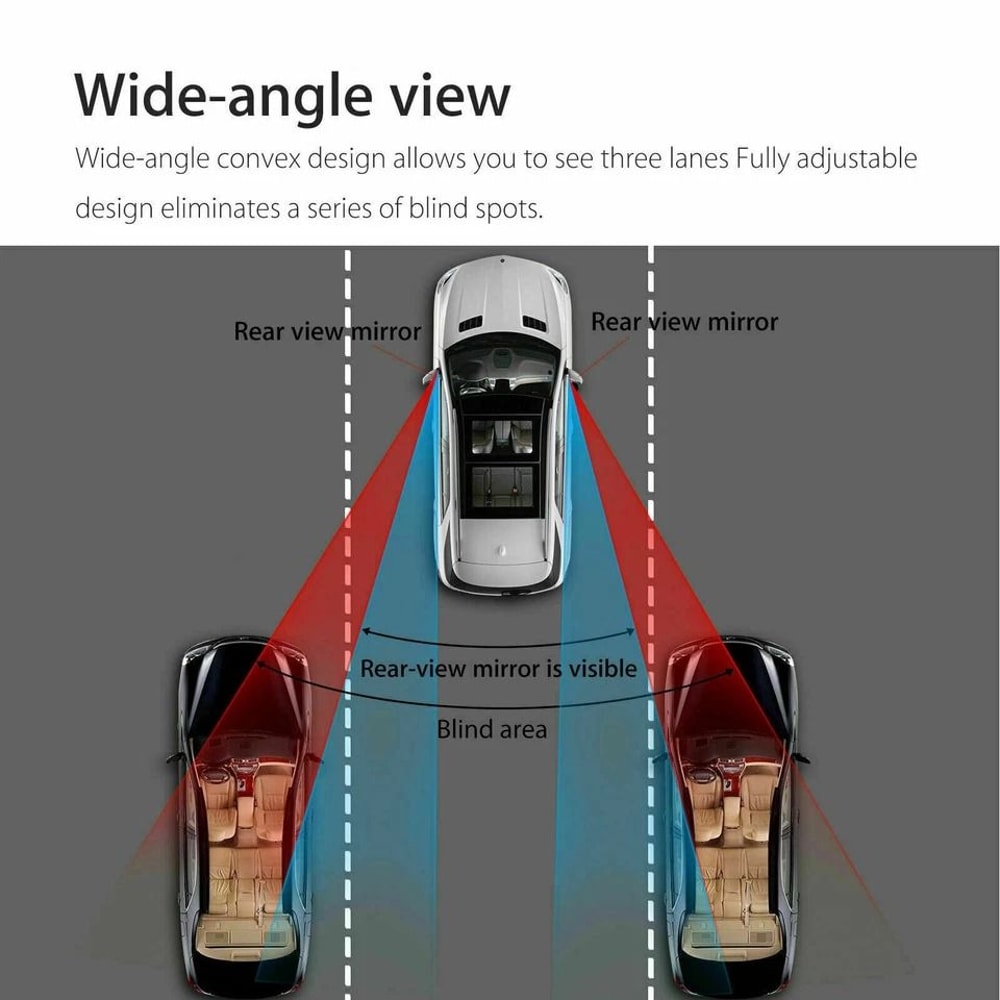 Adjustable Blind Spot Mirrors For Cars Trucks SUVs 6