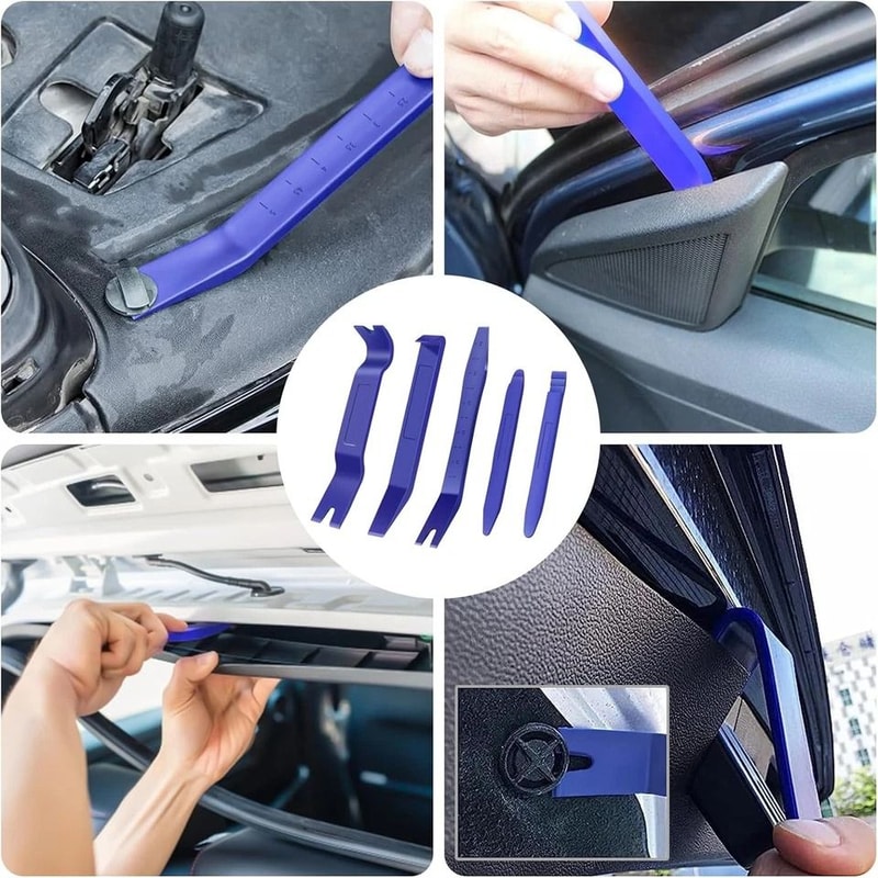 Car Trim Removal Tool Kit For Door Panels Dash Clips And Radio 7