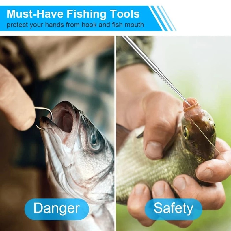 Fish Hook Remover Quick Release Fishing Hook Extractor Set 4