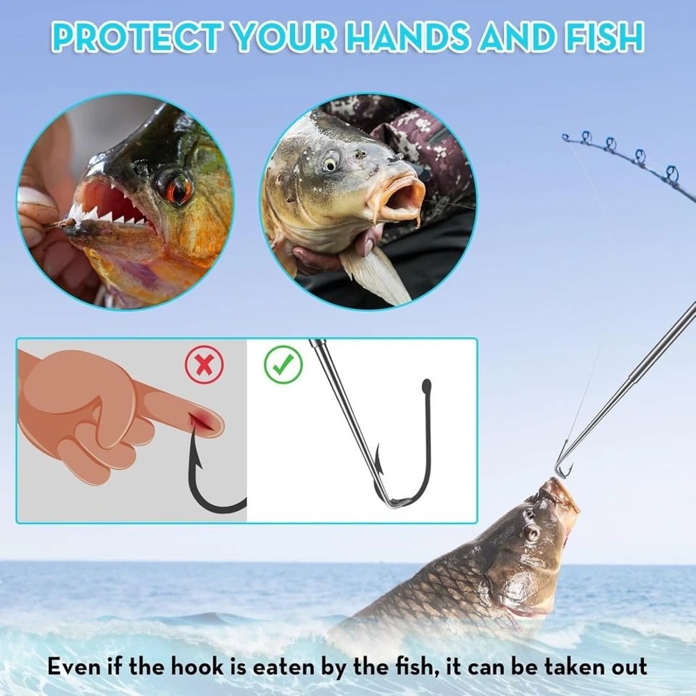Fish Hook Remover Quick Release Fishing Hook Extractor Set 6