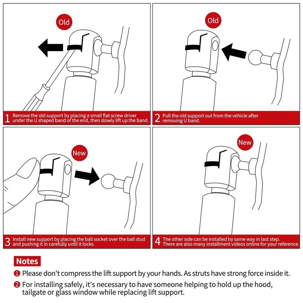 Dodge Ram Hood Lift Supports Front Gas Struts For Ram 4
