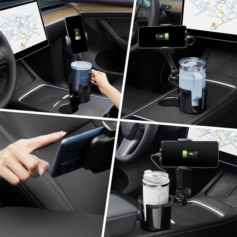 Car Wireless Charger Cup Holder Phone Mount 1