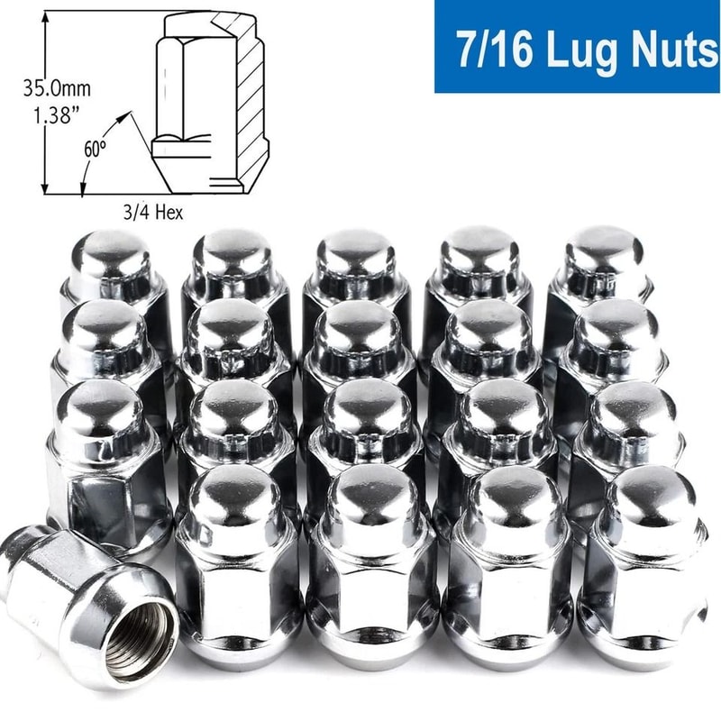 Chrome Acorn Lug Nuts For Chevy Classic Wheels 6
