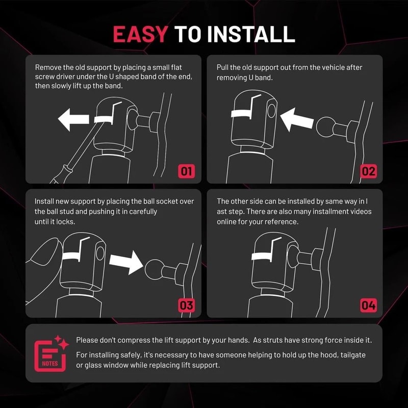 Heavy Duty Gas Strut 60lbs For RV Bed Lift Camper Lid Truck Cover Support 4