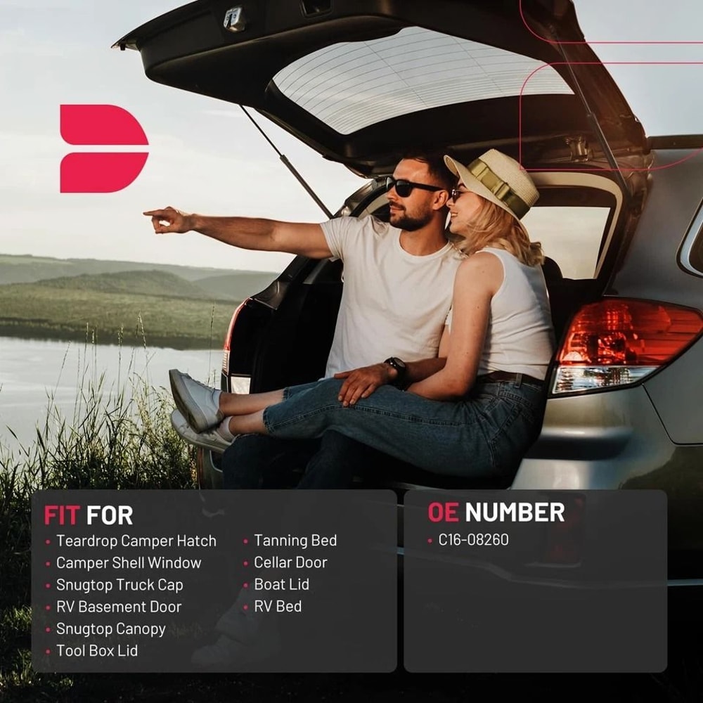 Heavy Duty Gas Strut 60lbs For RV Bed Lift Camper Lid Truck Cover Support 5