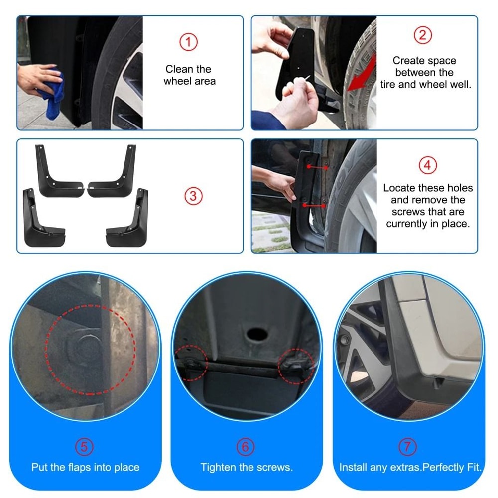 Ford Fusion Mud Flaps Splash Guards Set For Sedan 3