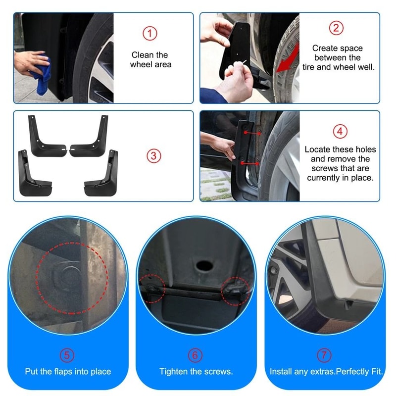 Ford Fusion Mud Flaps Splash Guards Set For Sedan 3