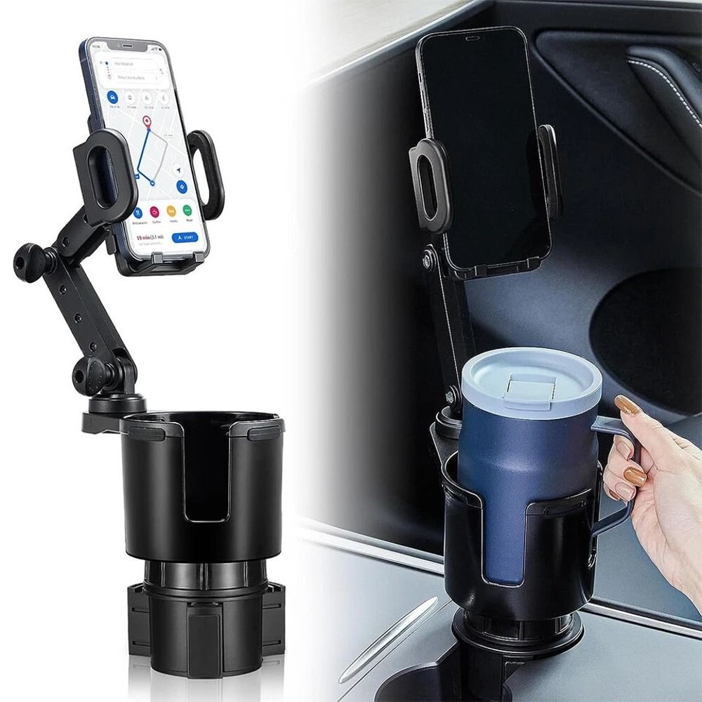 Cup Holder Wireless Car Charger Mount With Adjustable Base 0
