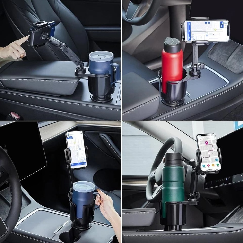 Cup Holder Wireless Car Charger Mount With Adjustable Base 3