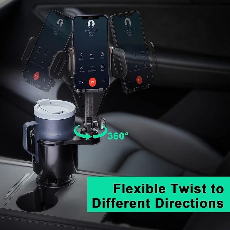 Cup Holder Wireless Car Charger Mount With Adjustable Base 5