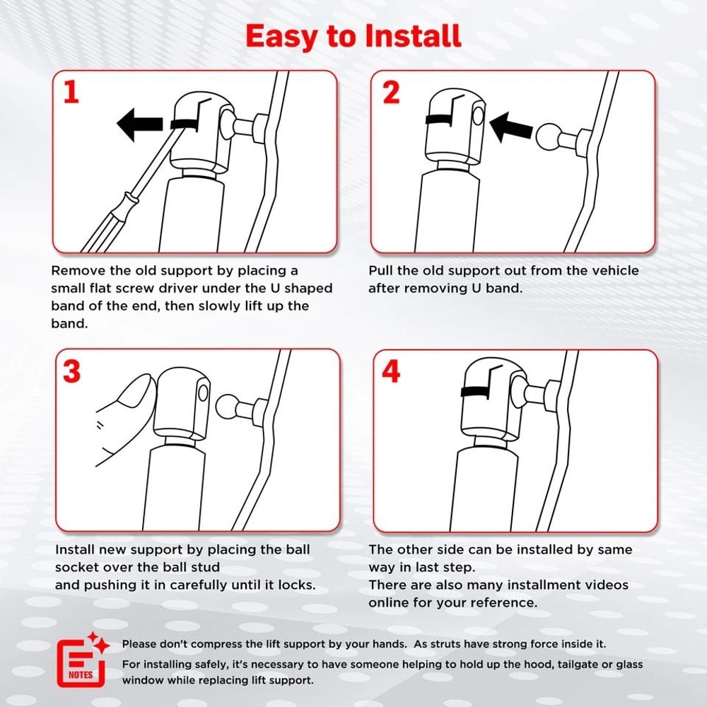 Gas Struts Lift Supports For Truck Tool Box Lids 3