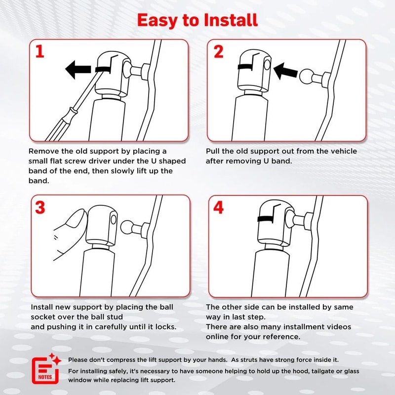 Gas Struts Lift Supports For Truck Tool Box Lids 3
