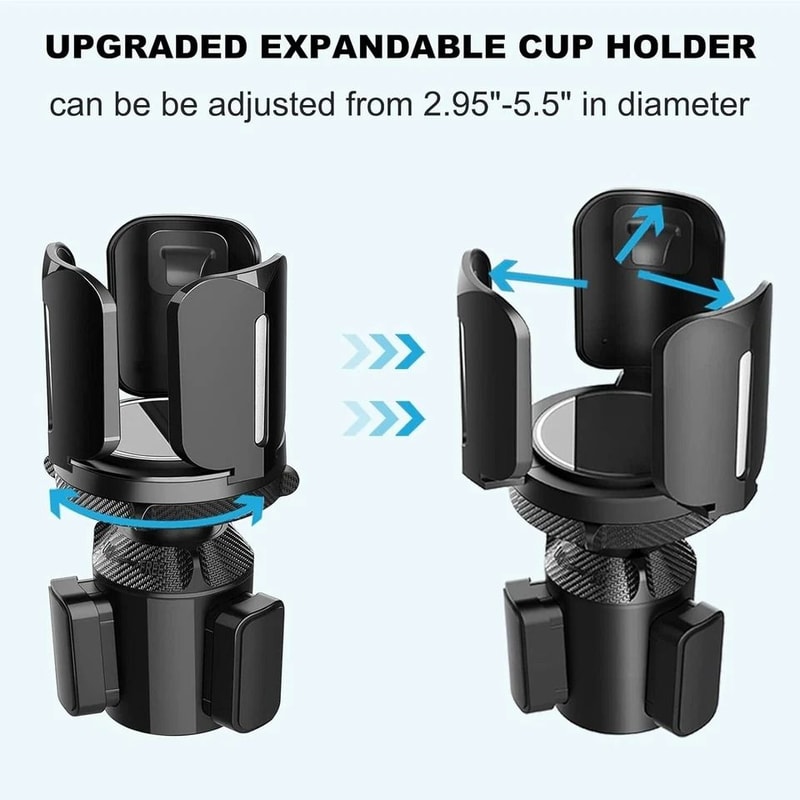 Adjustable Car Cup Holder Expander With Offset Base For Large Bottles 5