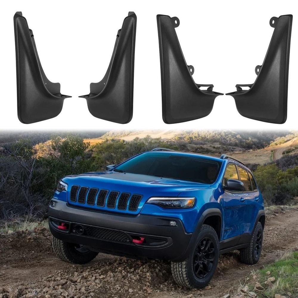 Jeep Cherokee Mud Flaps Front Rear Splash Guards Set Durable Protection Kit 0