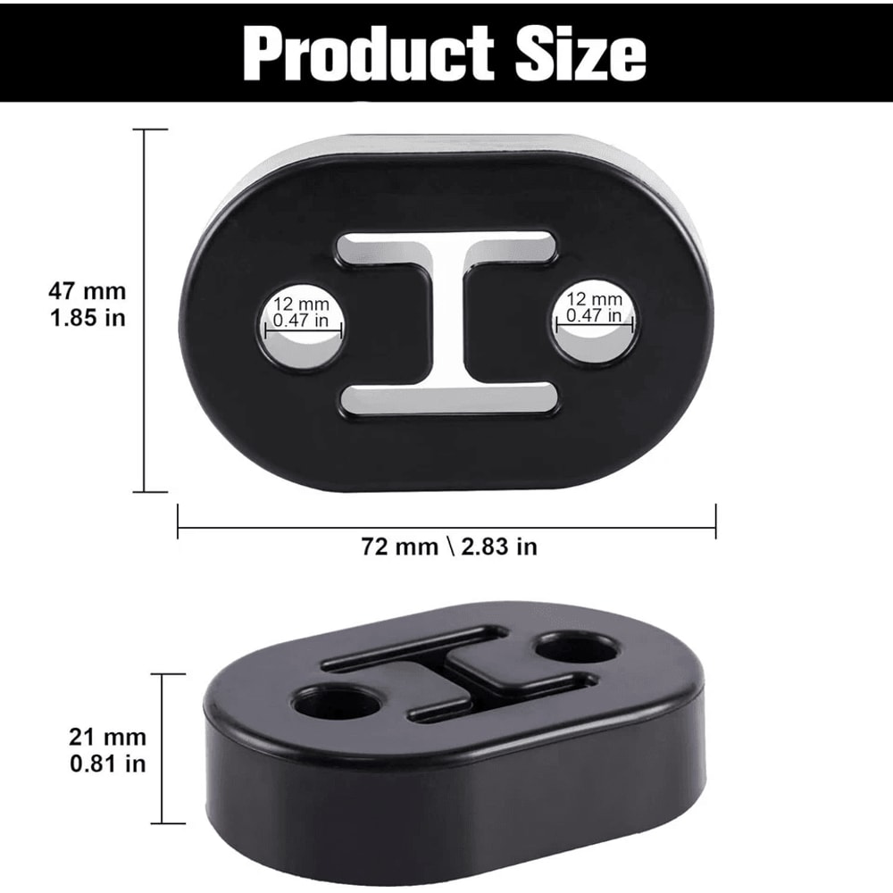 Universal Rubber Exhaust Hanger Support Kit For Secure Exhaust Mounting 3