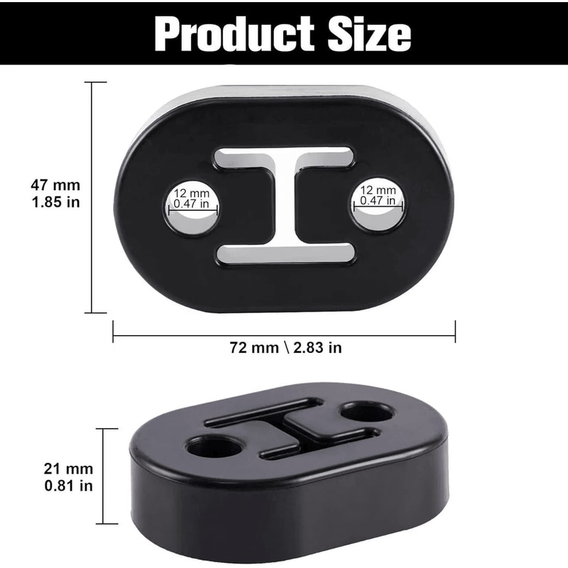 Universal Rubber Exhaust Hanger Support Kit For Secure Exhaust Mounting 3