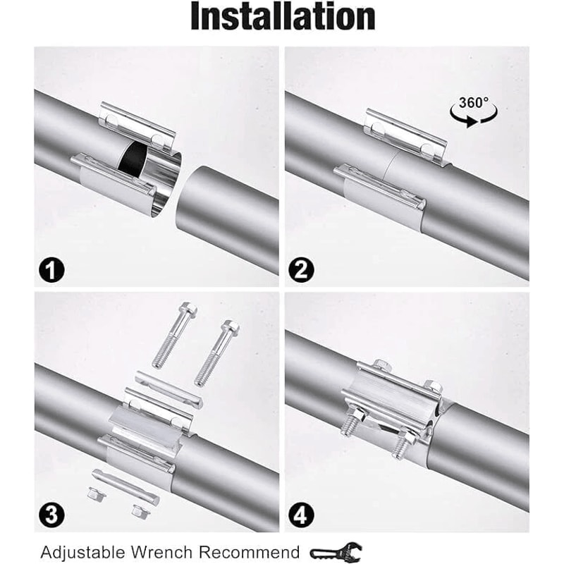 Stainless Exhaust Band Clamp For Catback Muffler Pipe 1