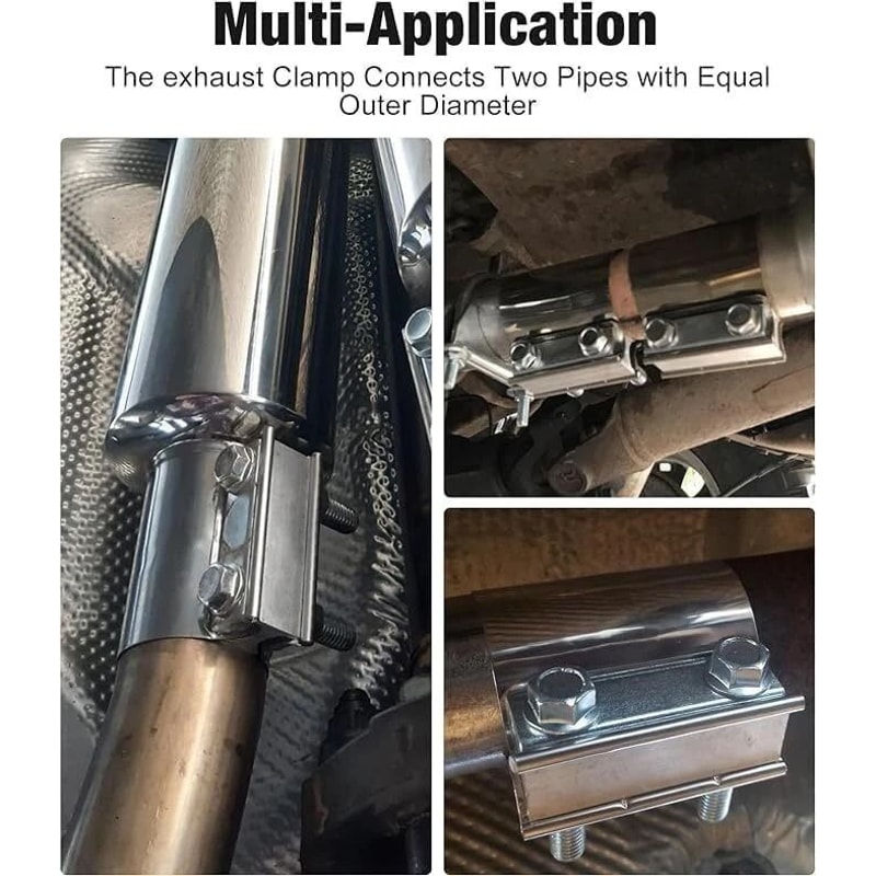 Stainless Exhaust Band Clamp For Catback Muffler Pipe 2