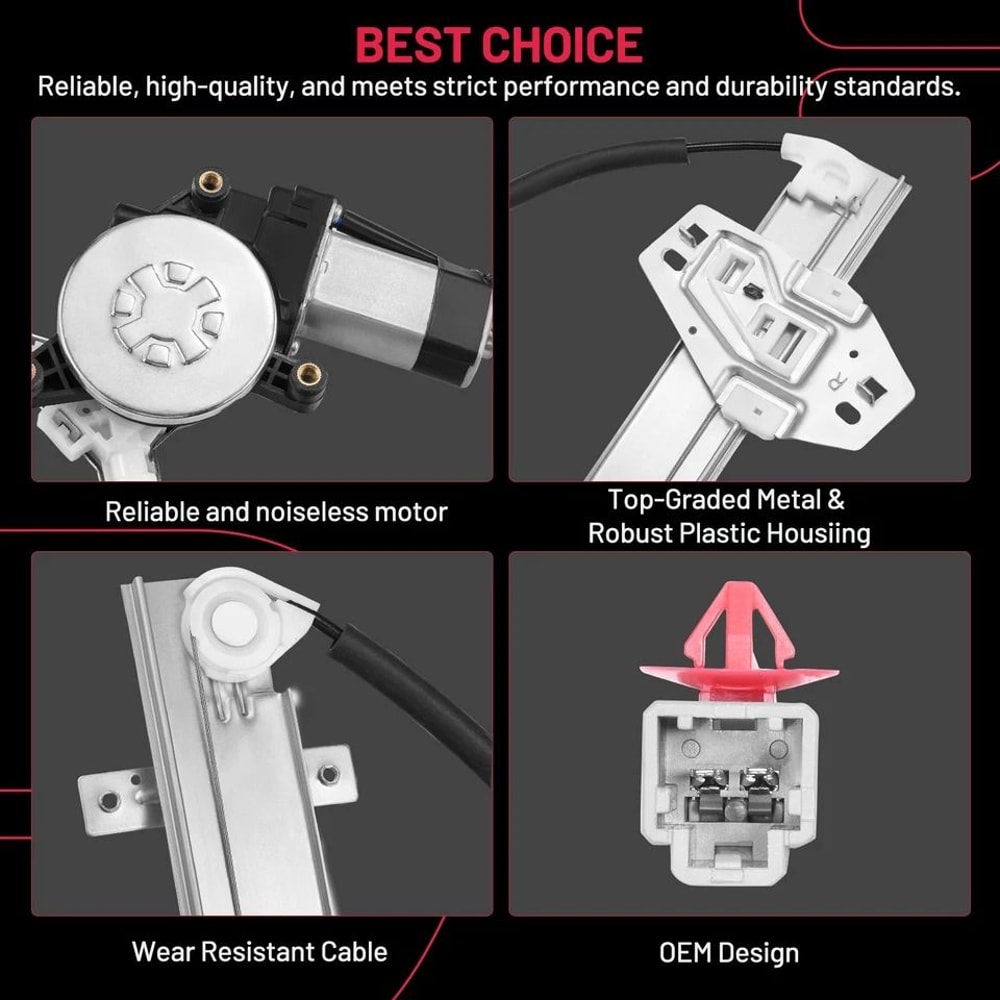 Honda Pilot Front Passenger Power Window Regulator With Motor 4
