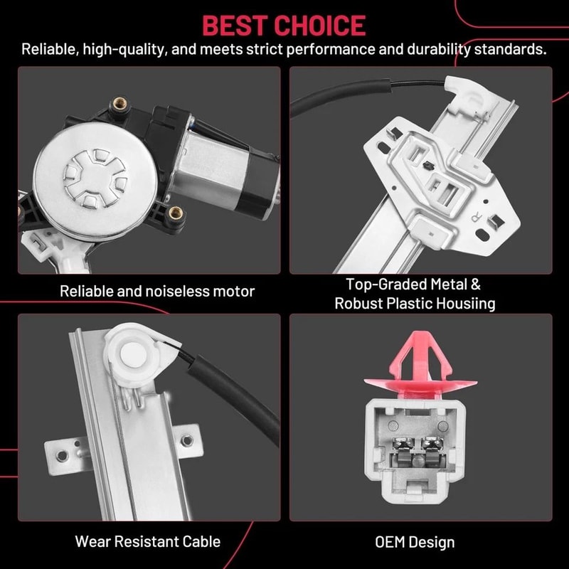 Honda Pilot Front Passenger Power Window Regulator With Motor 4