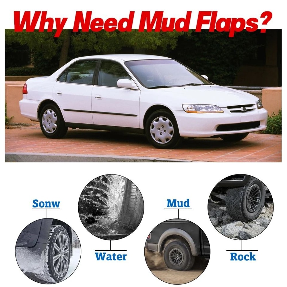 Honda Accord Mud Flaps Splash Guards Kit Sedan Set 4