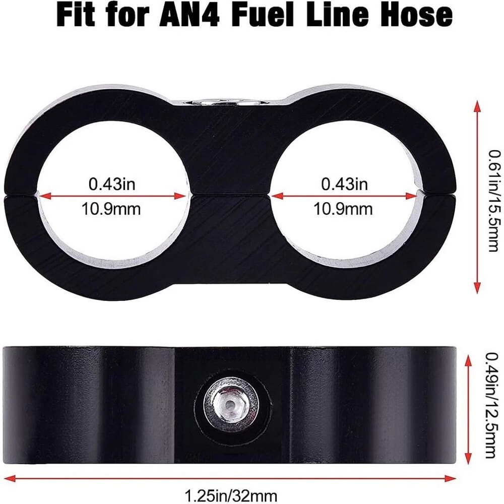 Aluminum Hose Separator Clamps For Fuel Oil Line 6